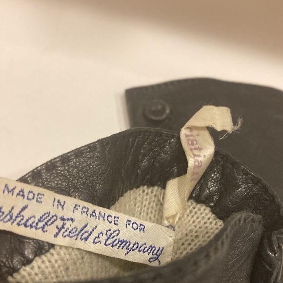 Christian Dior vintage, black leather one button, calf skin gloves - Picture 5 of 14